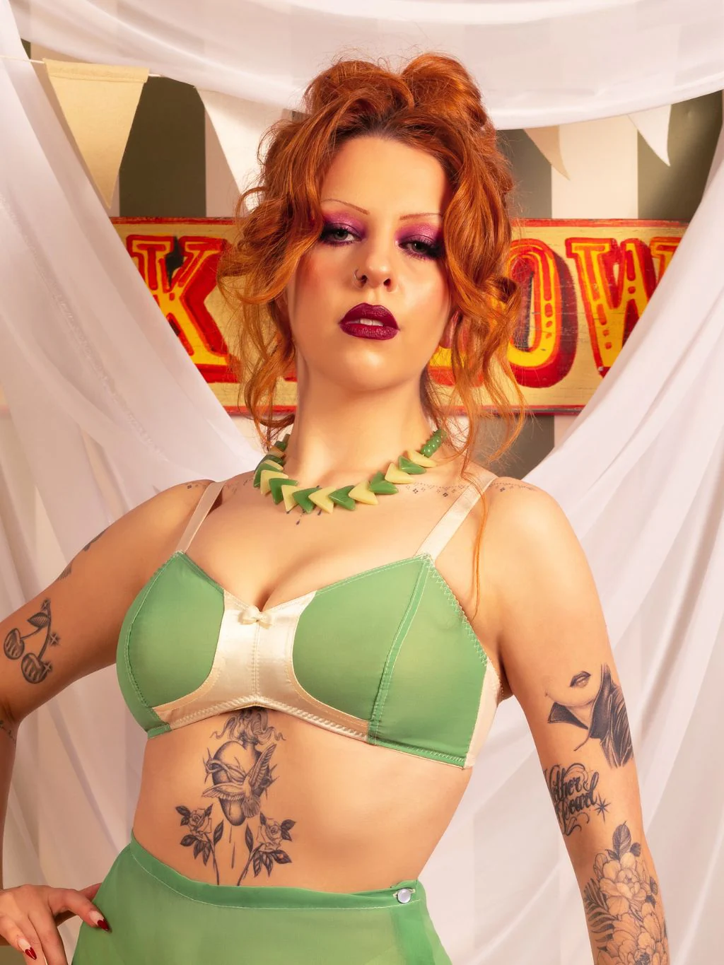 Myrna 1940s Green Soft Cup Bra L6079GG