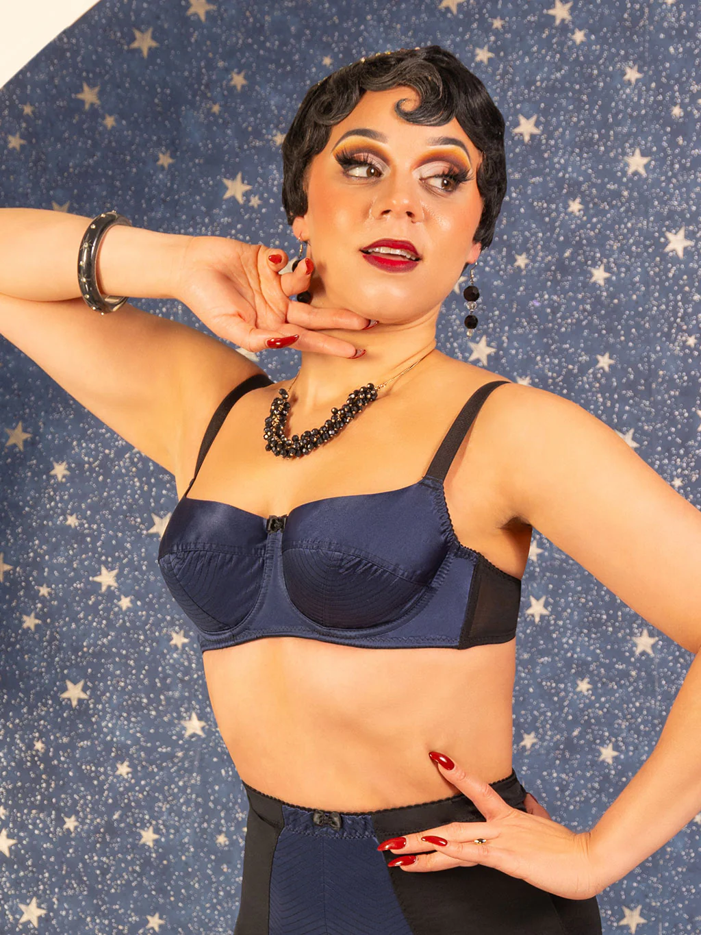 Norma 1950s Navy Bra - Image 5