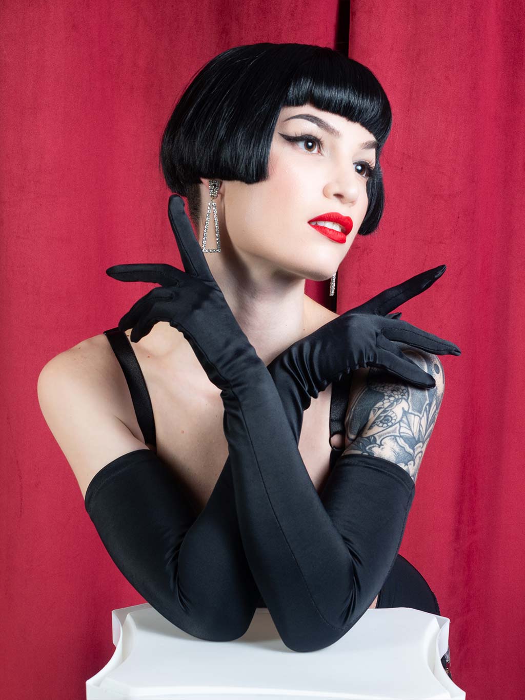Long Black Gloves A2017 - Image 6